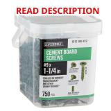 9 x 1-1/4 in. Ribbed Flat Head Screw (750)