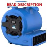 1/8 HP Air Mover Carpet Dryer in Blue
