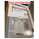 Glacier Bay 30" Vanity, TOP DAMAGED
