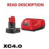 M12 12V Lithium-Ion XC Battery Pack 4.0 Ah