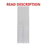 Seabrooke 30x80 Louver Door PVC White Bi-Fold 2 b
