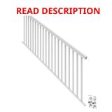 Traditional 8 ft x 36 in White Stair Rail Kit (2X