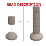 5-Section 54" Stackable Concrete Pier Footing