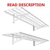 12 in. x 48 in. Steel Garage Shelf White