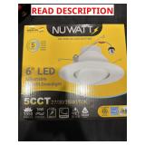 Nuwatt 6" LED adjustable retrofit Downlight