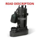 1/3 HP Aluminum Sump Pump Tether Switch
