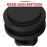 Case of Ringed 1-1/4 in. Matte Black Knobs