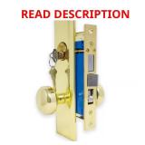 Brass Mortise Entry Lock Set
