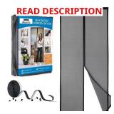(2) 39x82 Black Magnetic Screen Door Bi-Parting