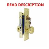 Brass Mortise Lock Set, Right Hand, 2 Keys