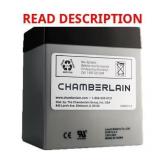 Chamberlain Battery Backup Replacement Battery