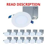 HLBE 4 in. Ultra-Thin Downlight 3000K 12PK