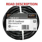 TANDOM WIRE SCRAPS/8/3 Black NM-B Wire