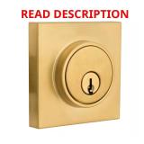 Defiant Brushed Gold Single Cylinder Deadbolt