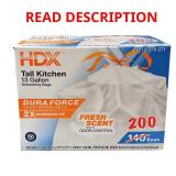 13 gal Fresh Scent Kitchen Trash Bags 200ct