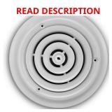 8 in. Steel Round Diffuser in White