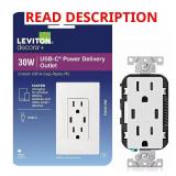 Decora 15A Tamper-Resist Duplex USB-C PD White