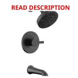 Greydon 5-Spray Tub/Shower Faucet, Matte Blk