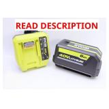 Ryobi 40V 6Ah Lithium Ion Battery With Charger