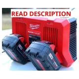 Milwaukee M18 Dual Bay Charger with (2) 3Ah Batte