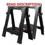 31 in. H Plastic Folding Sawhorse (2 Pack)