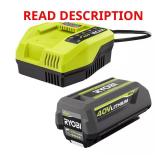 RYOBI 40V Lithium Battery & Fast Charger Kit