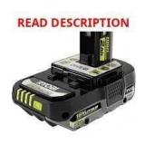 RYOBI ONE+ 18V 2.0 Ah Lithium-Ion High-Desity