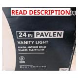 Hampton Bay Pavlen 24" 3-Lt Vanity Glass Light