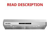 36 in. 900 CFM Range Hood, Stainless