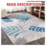 Tropics Palm Leaves Rug 4x6 indoor/outdoor