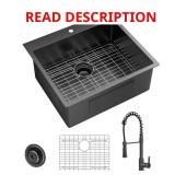 25 in. Drop-In Single Bowl Kitchen Sink