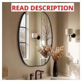 20" W x 30" H Black Wall Mirror