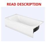 Bootz White Bathtub 14.25H x 30W x 60L (DENTED)