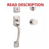 Prague Satin Nickel Handleset with Doorknob (2XBI