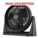 Hampton Bay 11in 3-Speed Desk Fan Black