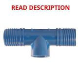 1 in. x 1/2 in. Barb Insert Blue Tee Fitting