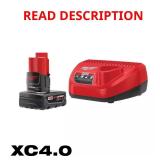 M12 12V Lithium-Ion XC Battery Pack 4.0 Ah