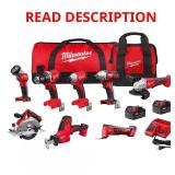 M18 18V Cordless Combo Kit (8-Tool) 2 Batts