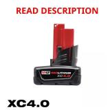 M12 12V Lithium-Ion XC 4.0Ah Battery Pack