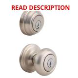 Juno Satin Nickel Entry Knob & Deadbolt