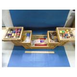 Wooden dovetail expanding sewing box