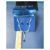 Avon September birthstone Y necklace gift set