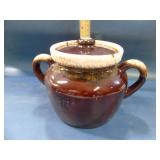McCoy brown drip glaze bean pot