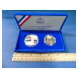 Liberty silver dollar and half dollar set