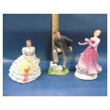 Avon porcelain figures lot of 3