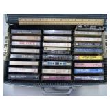 cassette tape case with tapes