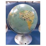 vintage table top globe on stand