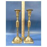 set of brass candlesticks