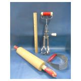 vintage kitchen tools painted wood handles