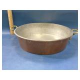 vintage hand riveted copper pan